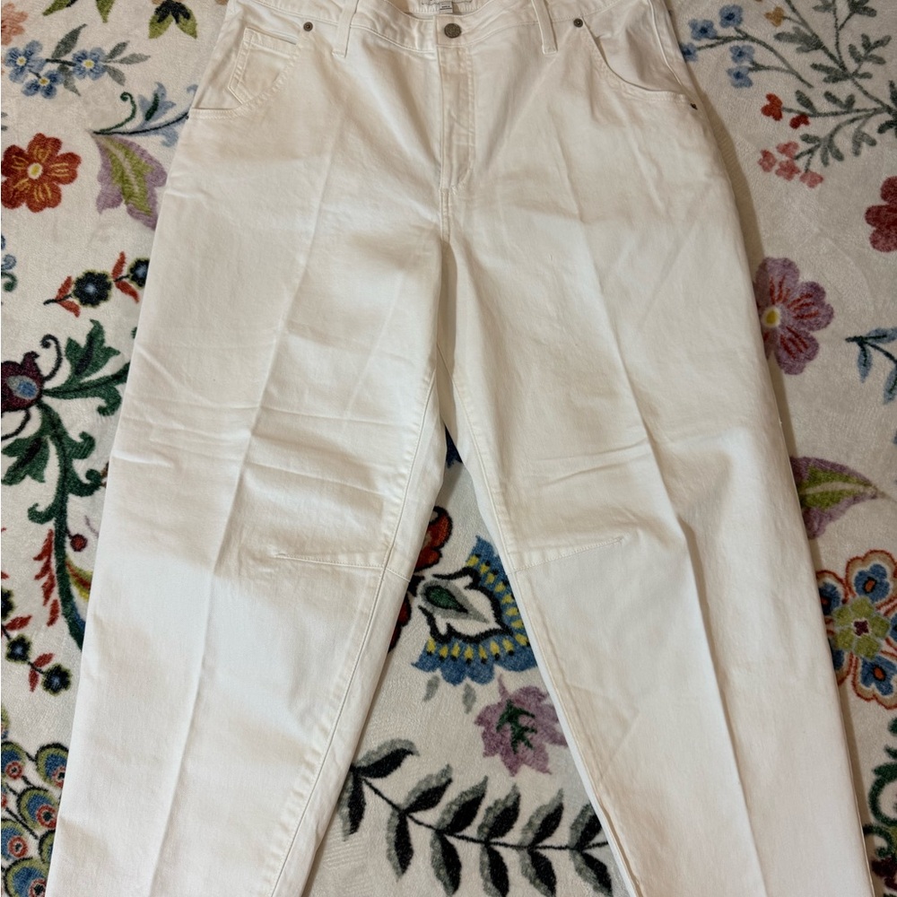 Banana Republic White Straight Leg Jeans